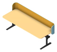 3D Presentation Image of Desk Single AspectFurniture Zurich Linear FixedHeight