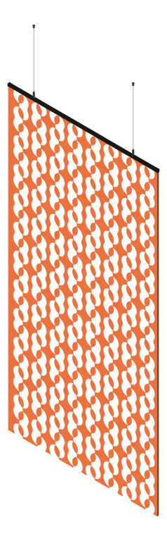 3D Presentation Image of Screen Acoustic AutexAU Cascade Expanding E1 Material