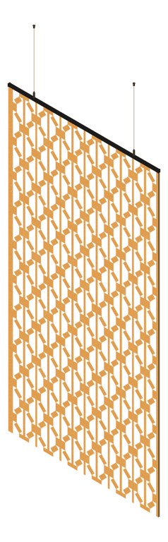 3D Presentation Image of Screen Acoustic AutexAU Cascade Expanding E3 Material