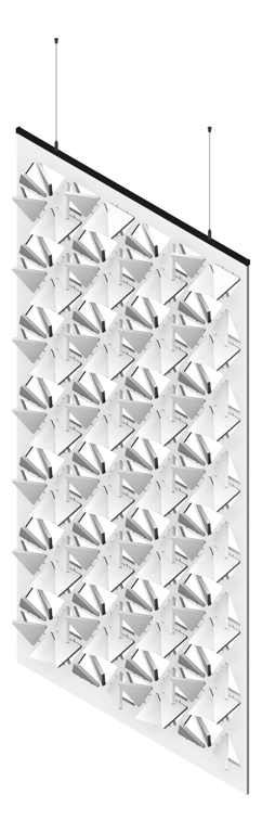 3D Presentation Image of Screen Acoustic AutexAU Cascade Folding F3