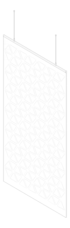 3D Documentation Image of Screen Acoustic AutexAU Cascade Folding F3 Material