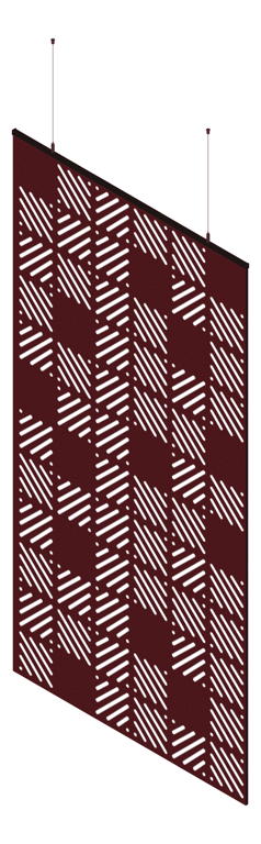 3D Presentation Image of Screen Acoustic AutexAU Cascade Static S5 Material