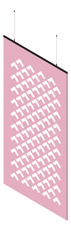 3D Presentation Image of Screen Acoustic AutexAU Cascade Static S6 Material