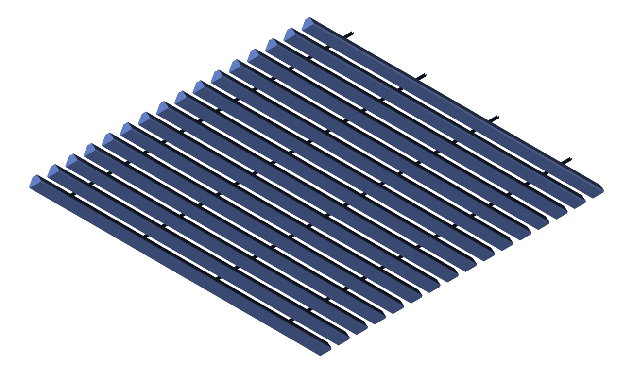 3D Presentation Image of CeilingBaffles Acoustic AutexAU Frontier Raft Trapezoid