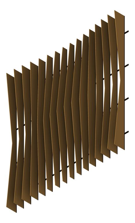3D Presentation Image of WallBaffles Acoustic AutexAU Frontier Fin Sierra