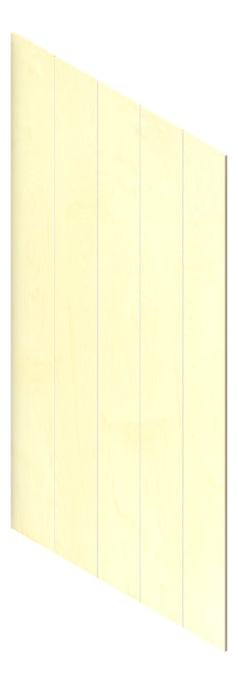 3D Presentation Image of Panel Acoustic AutexAU Groove V1 DoubleSpaced Birch