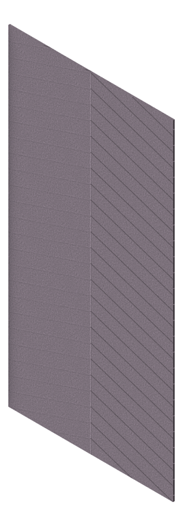 3D Presentation Image of Panel Acoustic AutexAU Groove V4 HalfSpaced Cavalier