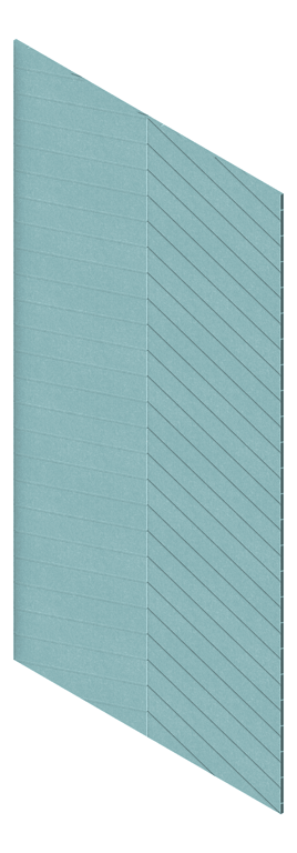 3D Presentation Image of Panel Acoustic AutexAU Groove V4 HalfSpaced FallingWater