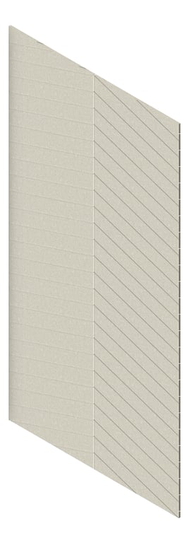 3D Presentation Image of Panel Acoustic AutexAU Groove V4 HalfSpaced Terrace