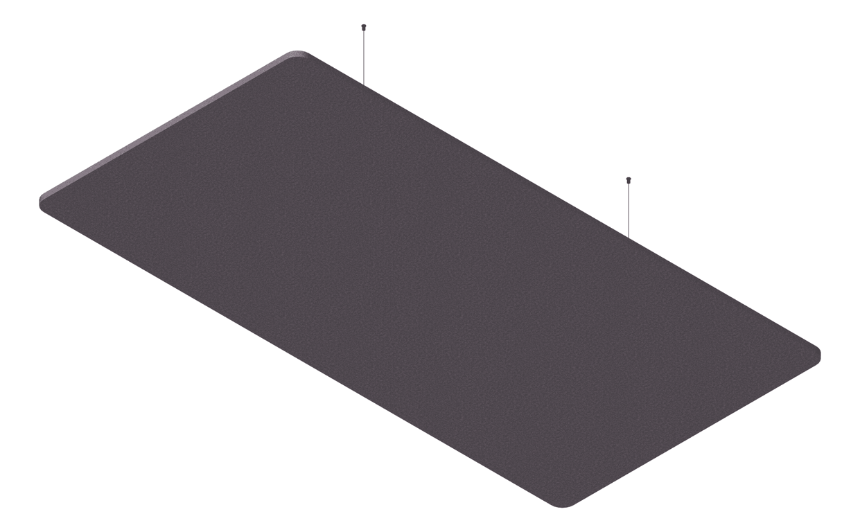 3D Presentation Image of Panel Acoustic AutexAU Horizon Rectangle Suspended