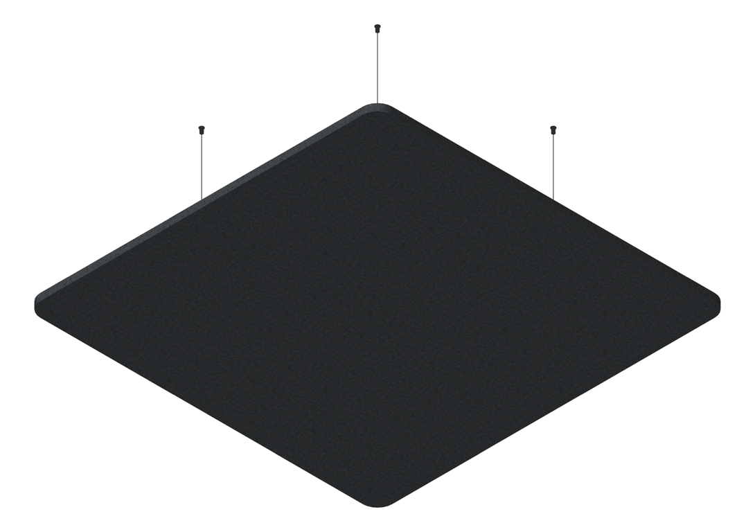 3D Presentation Image of Panel Acoustic AutexAU Horizon Square Suspended