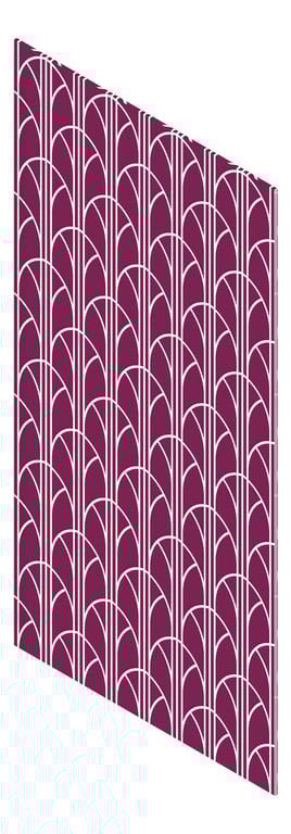 3D Presentation Image of Fabric Acoustic AutexAU Pattern Columns