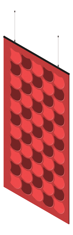 3D Presentation Image of Screen Acoustic AutexNZ Cascade Folding F8 Material