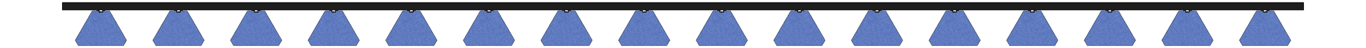 Front Image of CeilingBaffles Acoustic AutexNZ Frontier Raft Trapezoid