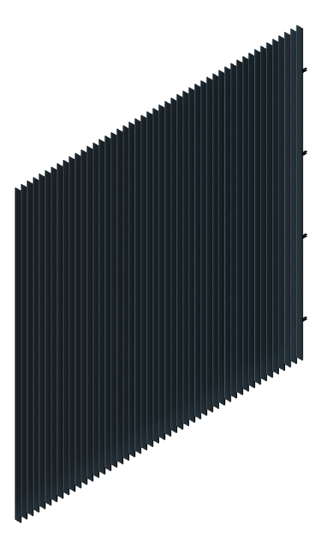 3D Presentation Image of WallBaffles Acoustic AutexNZ Frontier Fin Tundra