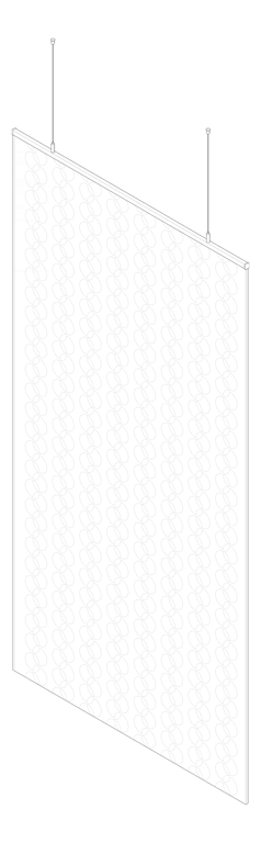 3D Documentation Image of Screen Acoustic AutexUK Cascade Expanding E2 Material