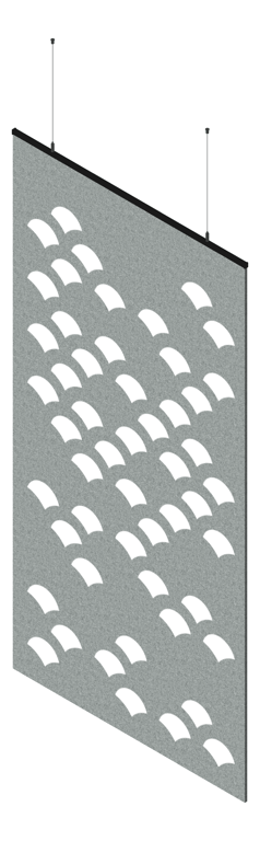 3D Presentation Image of Screen Acoustic AutexUK Cascade Static S11 Material