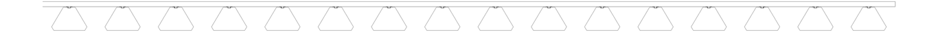 Plan Image of WallBaffles Acoustic AutexUK Frontier Raft Trapezoid