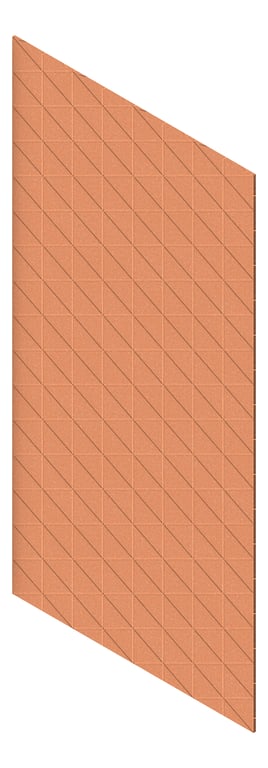 3D Presentation Image of Panel Acoustic AutexUK Groove V3 HalfSpaced Canyon