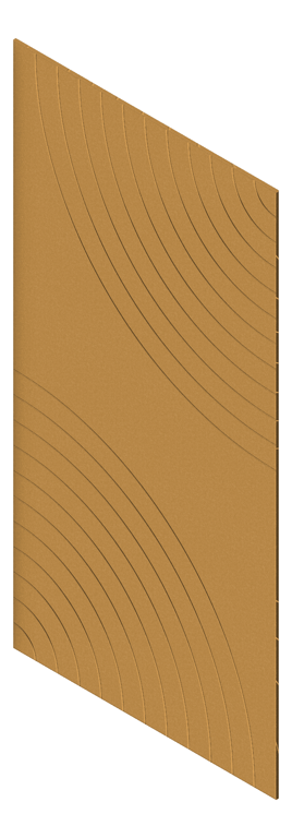 3D Presentation Image of Panel Acoustic AutexUK Groove V5 HalfSpaced Beehive