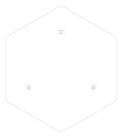 Plan Image of Horizon Hexagon Suspended Autex UK