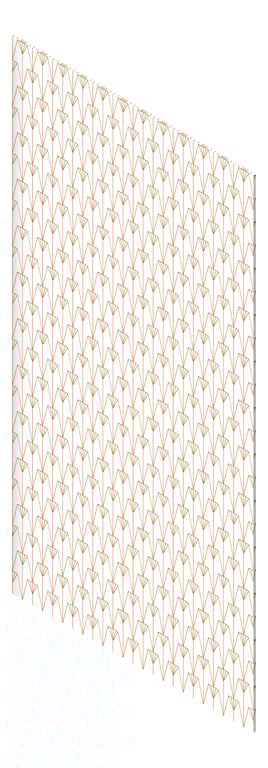 3D Presentation Image of Fabric Acoustic AutexUK Pattern Palms