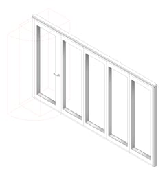 3D Shaded Image of OperableWall CentreStack Bildspec Konnect