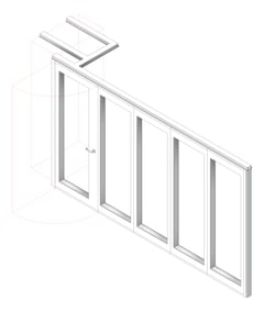 3D Shaded Image of OperableWall RemoteStack Bildspec Konnect