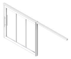 3D Shaded Image of Door Sliding Bildspec Moove Acoustic