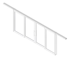 3D Documentation Image of Door Sliding Bildspec Moove DualBiParting