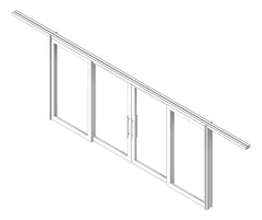 3D Shaded Image of Door Sliding Bildspec Moove DualBiParting