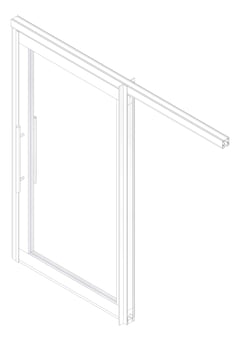 3D Documentation Image of Door Sliding Bildspec Moove Single