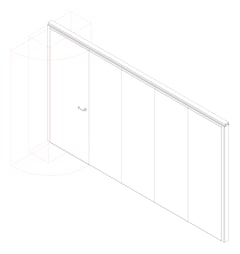 3D Documentation Image of OperableWall CentreStack Bildspec Series100 ConcealedStile