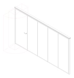 3D Documentation Image of OperableWall CentreStack Bildspec Series100 StandardStile