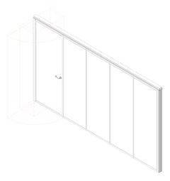 3D Shaded Image of OperableWall CentreStack Bildspec Series100 StandardStile