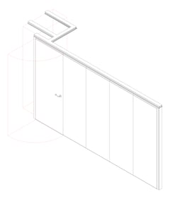 3D Documentation Image of OperableWall RemoteStack Bildspec Series100 ConcealedStile