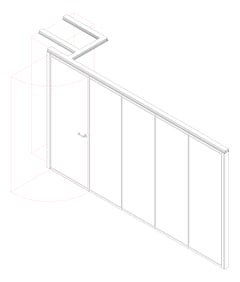3D Documentation Image of OperableWall RemoteStack Bildspec Series100 StandardStile