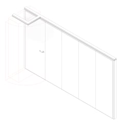 3D Documentation Image of OperableWall SideStack Bildspec Series100 ConcealedStile