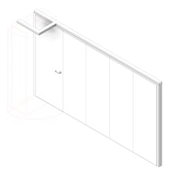 3D Shaded Image of OperableWall SideStack Bildspec Series100 ConcealedStile