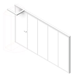 3D Shaded Image of OperableWall SideStack Bildspec Series100 StandardStile