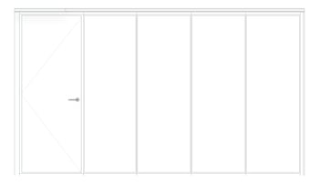 Front Image of OperableWall SideStack Bildspec Series100 StandardStile