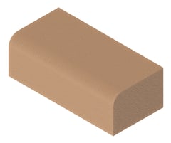 3D Presentation Image of Masonry Brick Brickworks BowralBricks Bullnose Baby Stretcher