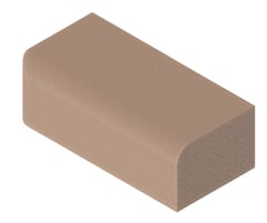 3D Presentation Image of Masonry Brick Brickworks BowralBricks Bullnose Single BabyExternalReturnRight