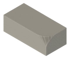 3D Presentation Image of Masonry Brick Brickworks BowralBricks Bullnose Single InternalReturnLeft