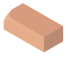 3D Presentation Image of Masonry Brick Brickworks BowralBricks Bullnose Single InternalReturnRight