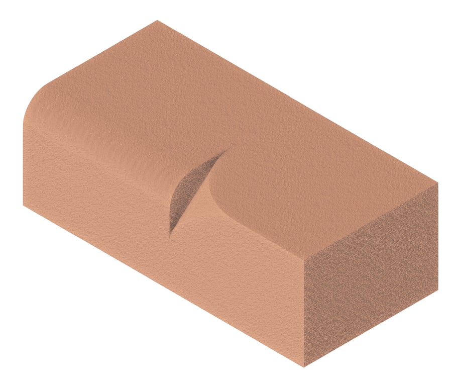 Image of Masonry Brick Brickworks BowralBricks Bullnose Single LongInternalReturnRight