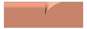 Front Image of Masonry Brick Brickworks BowralBricks Bullnose Single LongInternalReturnRight
