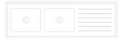 Plan Image of Sink Laboratory Britex Universal TwinEndBowl