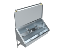 TLW - TW-9101.png Image of Trough WallHung Britex Wallsend Handwash Lockable TimeflowTap