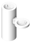 3D Shaded Image of DrinkingFountain Freestanding Britex Accessible Twin Round